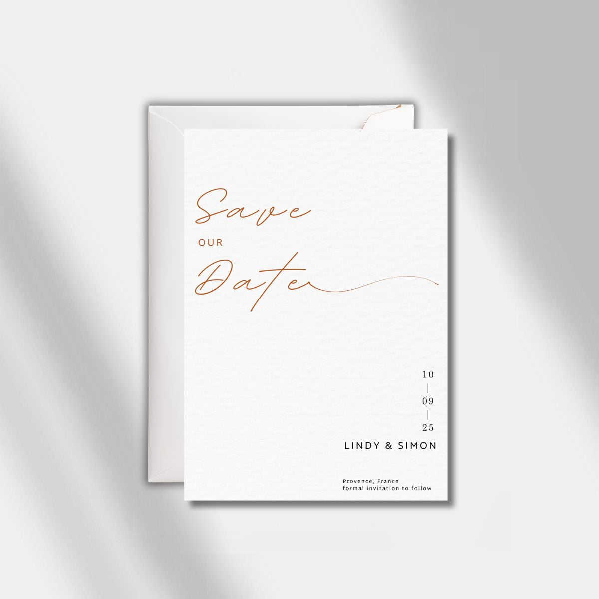 wedding save the date timeless minimal