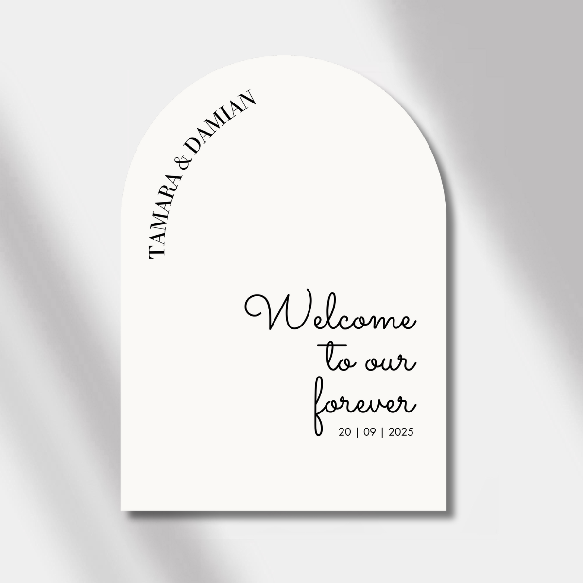 welcome sign luminous noir off white