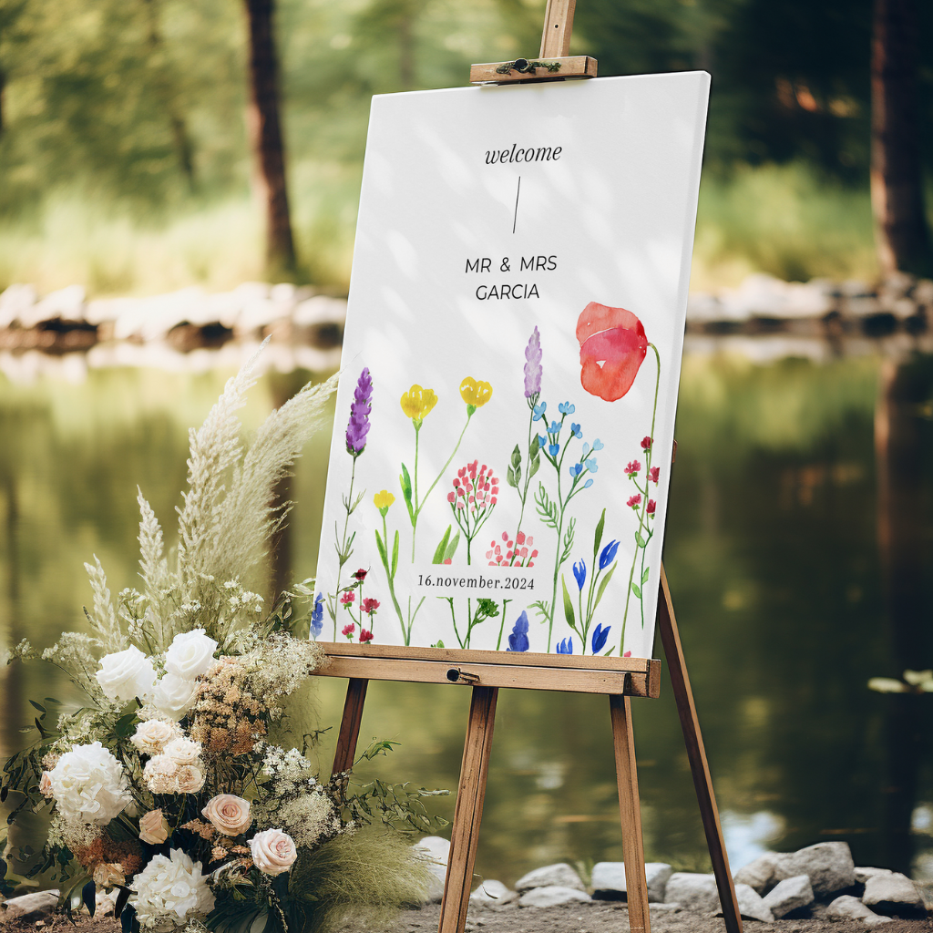 welcome sign poppy bliss design