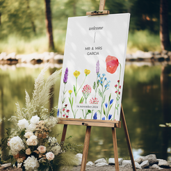 welcome sign poppy bliss design